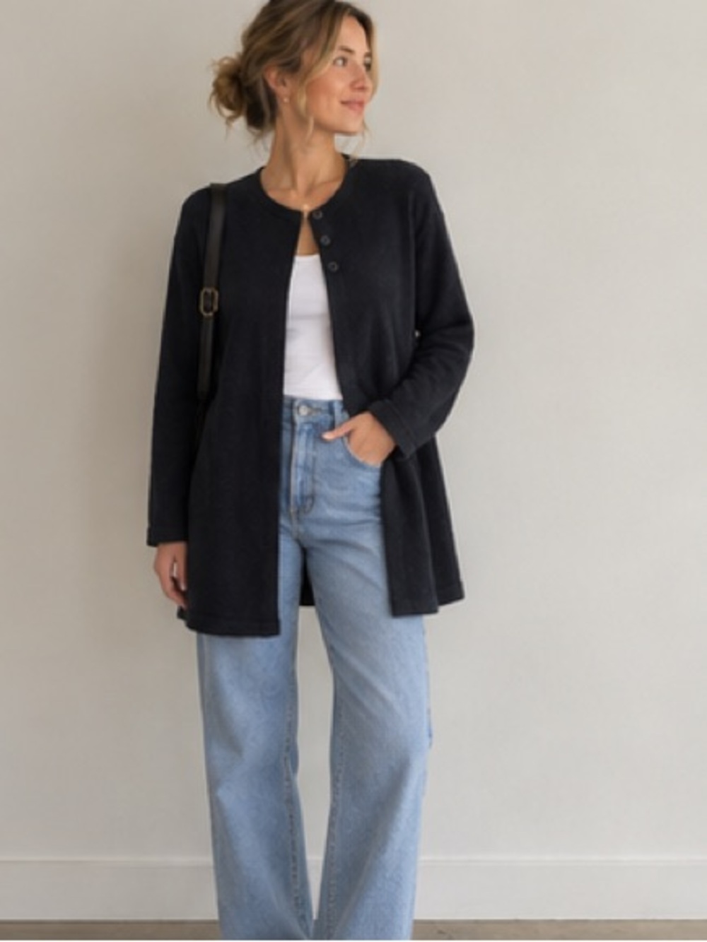 BKG & Company 3 Button Knit Open Cardigan